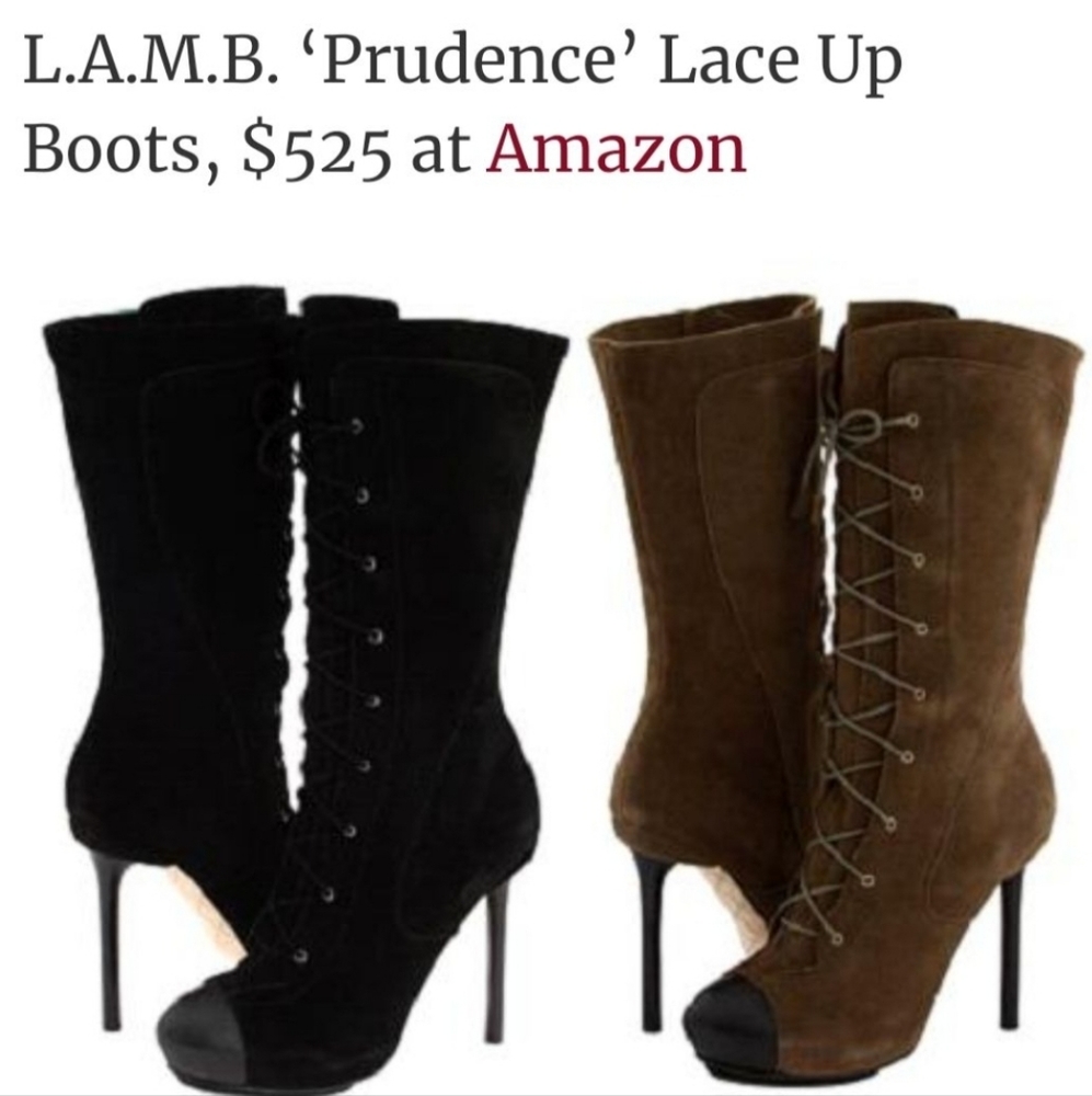 Vintage L.A.M.B. Genuine Leather Lace Up Boot